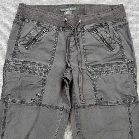Apt 9 Womens Gray Cargo Capris Sz 6 Drawstring Multiple Pockets Zippers Utility - Picture 3 of 13